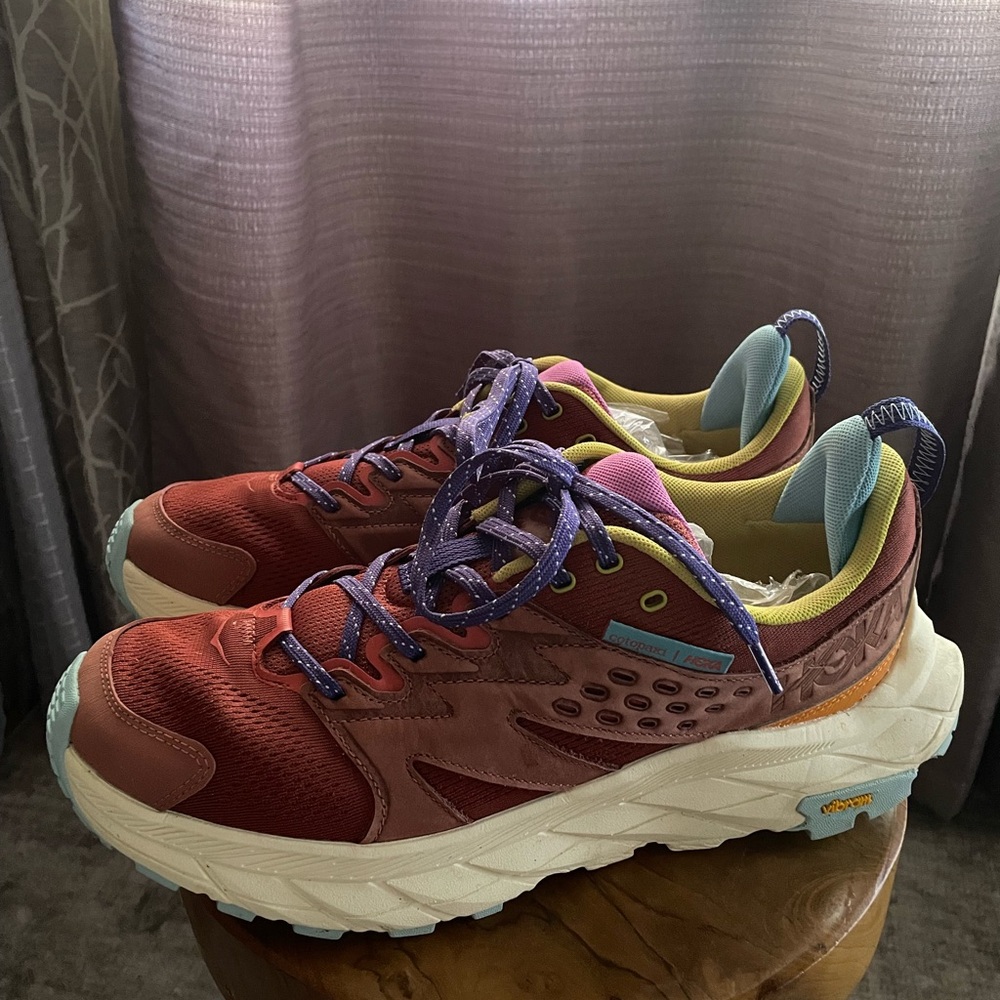 Hoka One One Women's Burgundy and Teal Athletic Shoes